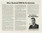 GEORGE LINCOLN ROCKWELL INCREDIBLY RACIST EPHEMERA FROM 1965 VIRGINIA GUBERNATORIAL CAMPAIGN.