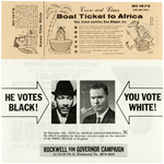 GEORGE LINCOLN ROCKWELL INCREDIBLY RACIST EPHEMERA FROM 1965 VIRGINIA GUBERNATORIAL CAMPAIGN.