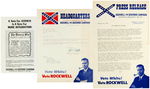 GEORGE LINCOLN ROCKWELL INCREDIBLY RACIST EPHEMERA FROM 1965 VIRGINIA GUBERNATORIAL CAMPAIGN.