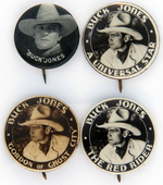 BUCK JONES FOUR EARLY AND RARE BUTTONS.