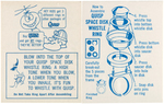 QUISP SPACE WHISTLE PAIR OF RINGS IN TWO COLOR VARIETIES PLUS TWO ORIGINAL PACKAGING CARDS.