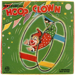 "MECHANICAL HOOP CLOWN" BOXED LINEMAR WIND-UP.