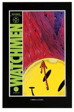 "WATCHMEN" PORTFOLIOS WITH PRINT SIGNED BY ALAN MOORE, DAVE GIBBONS & JOHN HIGGINS.