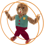 "LOOP THE HOOP WHIRLING BEAR" BOXED WIND-UP.