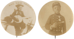 TWO OF THE EARLIEST BUTTONS WITH REAL PHOTOS OF AFRICAN-AMERICANS FROM 1898.