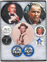 FRANK SINATRA NINE BUTTONS SPANNING 1970s TO HIS 1998 DEATH.