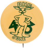 BUGS BUNNY ON "OHS JUNE/43" GRADUATION BUTTON.