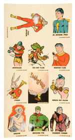 “CAPTAIN MARVEL’S COMIC HEROES TATTOO TRANSFERS” WITH ORIGINAL ENVELOPE.