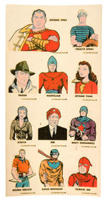 “CAPTAIN MARVEL’S COMIC HEROES TATTOO TRANSFERS” WITH ORIGINAL ENVELOPE.