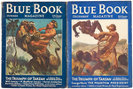 TARZAN "THE BLUE BOOK MAGAZINE" 1931 PULP PAIR.