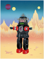 "ROBBY" THE ROBOT JOE PETRO III  SIGNED ARTIST'S PROOF LITHOGRAPH.