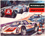 MÄRKLIN "SPRINT" BOXED MERCEDES & FERRARI SLOT CAR SET.