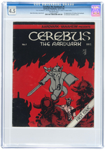 "CEREBUS THE AARDVARK" #1 DECEMBER 1977-JANUARY 1978 CGC 4.5 VG+ (FIRST CEREBUS).