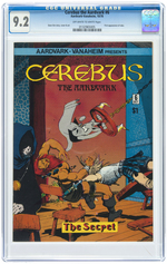 CEREBUS THE AARDVARK SIGNED CGC TRIO.