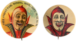 PAIR OF EARLY 1900s BUTTONS PICTURING DEVIL.