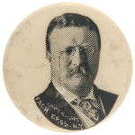 UNUSUAL TEDDY ROOSEVELT PORTRAIT BUTTON UNLISTED IN HAKE.