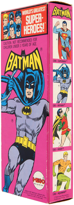 "BATMAN" REMOVABLE COWL BOXED MEGO ACTION FIGURE.