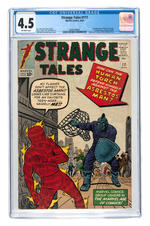 "STRANGE TALES" #111 AUGUST 1963 CGC 4.5 VG+.