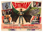 "BATMAN" LINEN-MOUNTED MOVIE POSTER.