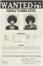 ANGELA YVONNE DAVIS "WANTED BY THE FBI" POSTER.