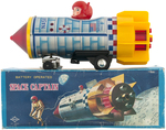 "SPACE CAPTAIN" BOXED BATTERY-OPERATED ROCKETSHIP.