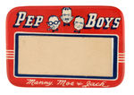 EARLY AND RARE "PEP BOYS" EMPLOYEE BADGE FROM HAKE COLLECTION & CPB.