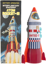 "ATOM ROCKET-15 INTERPLANETARY SPACESHIP" BOXED BATTERY-OPERATED TOY.