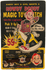 "HOWDY DOODY EVER TICKING MAGIC TOY WATCH" DISPLAY.