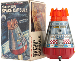 "SUPER SPACE CAPSULE" BOXED BATTERY-OPERATED TOY.