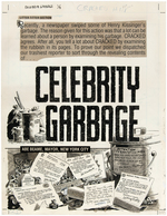 "CRACKED" #131 COMPLETE "CELEBRITY GARBAGE" MAGAZINE STORY ORIGINAL ART.