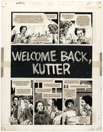 "CRACKED" #132 COMPLETE "WELCOME BACK, KUTTER" MAGAZINE STORY ORIGINAL ART.