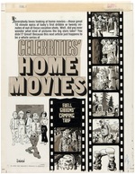 "CRACKED - CELEBRITIES' HOME MOVIES" COMPLETE MAGAZINE STORY ORIGINAL ART.