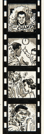 "CRACKED - CELEBRITIES' HOME MOVIES" COMPLETE MAGAZINE STORY ORIGINAL ART.