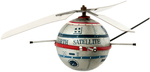 "EARTH SATELLITE" BATTERY-OPERATED REMOTE CONTROL FLYING TOY.