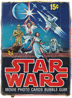 "STAR WARS" TOPPS FIRST SERIES FULL GUM CARD DISPLAY BOX.