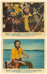 "DAVY CROCKETT AND THE RIVER PIRATES" ENGLISH LOBBY CARD SET.