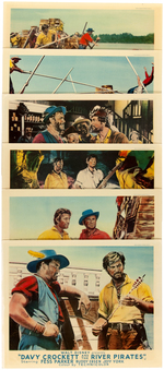 "DAVY CROCKETT AND THE RIVER PIRATES" ENGLISH LOBBY CARD SET.