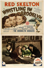 RED SKELTON "WHISTLING IN BROOKLYN" LOBBY CARD SET.