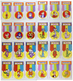 "MAKE 'EM HEROES PUT-ONS" COMPLETE STICKER CARD DISPLAY BOX.