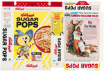 KELLOGG'S "SUGAR POPS" FILE COPY CEREAL BOX FLAT PAIR.