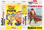 KELLOGG'S "SUGAR POPS" FILE COPY CEREAL BOX FLAT PAIR.