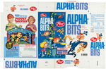 POST "ALPHA-BITS" FILE COPY CEREAL BOX FLAT WITH "PUPPET SHOW" OFFER.