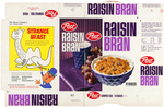 POST "RAISIN BRAN" FILE COPY CEREAL BOX FLAT PAIR.