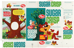 POST "SUGAR CRISP" FILE COPY CEREAL BOX FLAT PAIR.