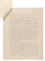 CZECHOSLOVAKIA SIX PAGE RELEASE DECLARING INDEPENDENCE OCTOBER 19, 1918 SIGNED BY FUTURE PRESIDENT.