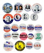 LIBERTARIAN PARTY PRESIDENTIAL CANDIDATES BUTTON COLLECTION 1992 THROUGH 2000.