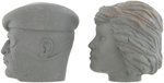 RAMBO SERIES ONE K.A.T. AND GRIPPER 2 UP PROTOTYPE RESIN HEAD PAIR