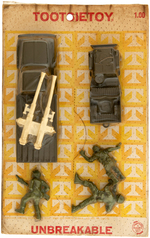 TOOTSIETOY RADAR TRUCK & ARMY SET CARDED PAIR.