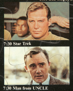 NBC PROMOTIONAL PUZZLE & "TV WEEK" FALL SHOWS MAGAZINE FEATURING STAR TREK & THE MAN FROM U.N.C.L.E.