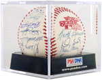 1986 WORLD SERIES CHAMPS NEW YORK METS TEAM-SIGNED BASEBALL.